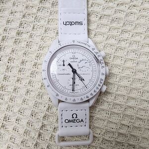 Omega White Speedmaster Watch